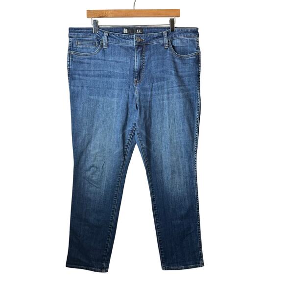 Kut From Kloth Jeans Catherine Fab Ab High Rise Womens 16 Dark Wash Boyfriend - Picture 1 of 13